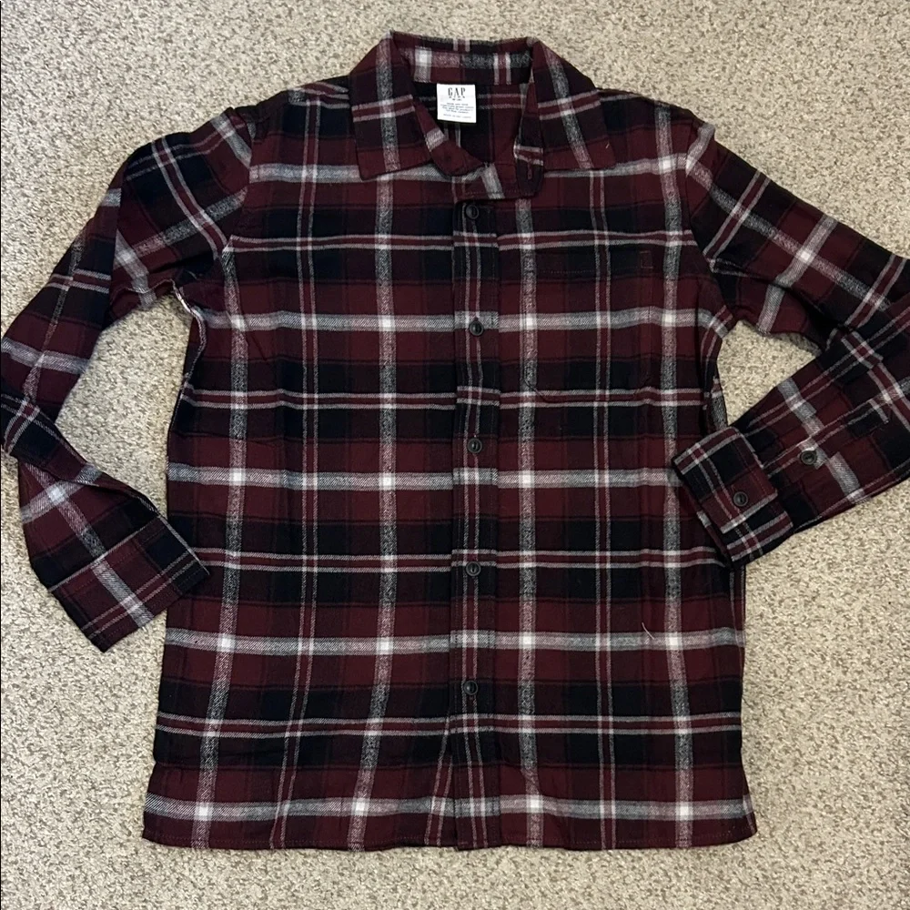 NWT GAP Kids Plaid Flannel Shirt, 8
